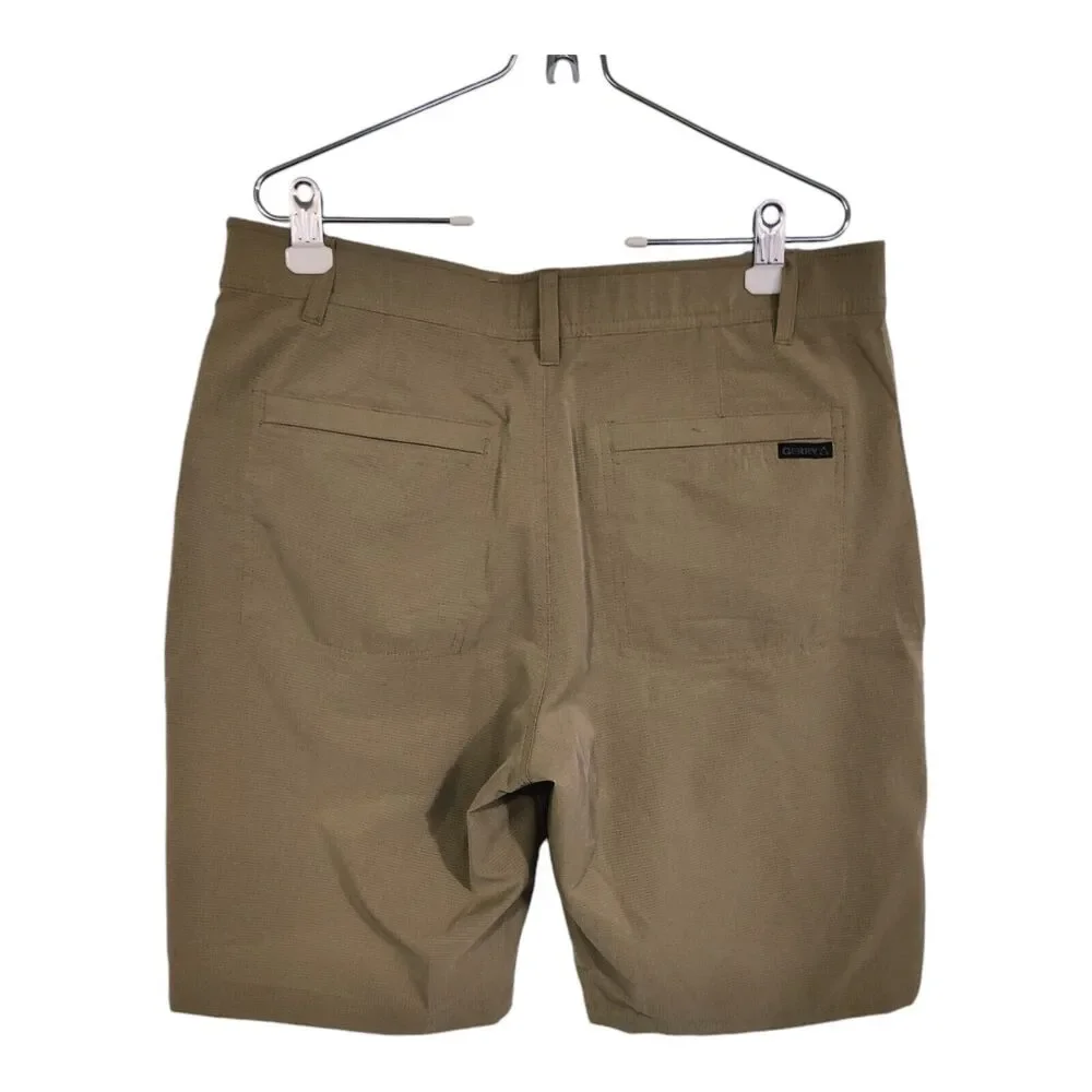 Men's Gerry Taupe/Brown Shorts Hiking Pockets Outdoors Lightweight Casual Sz 34